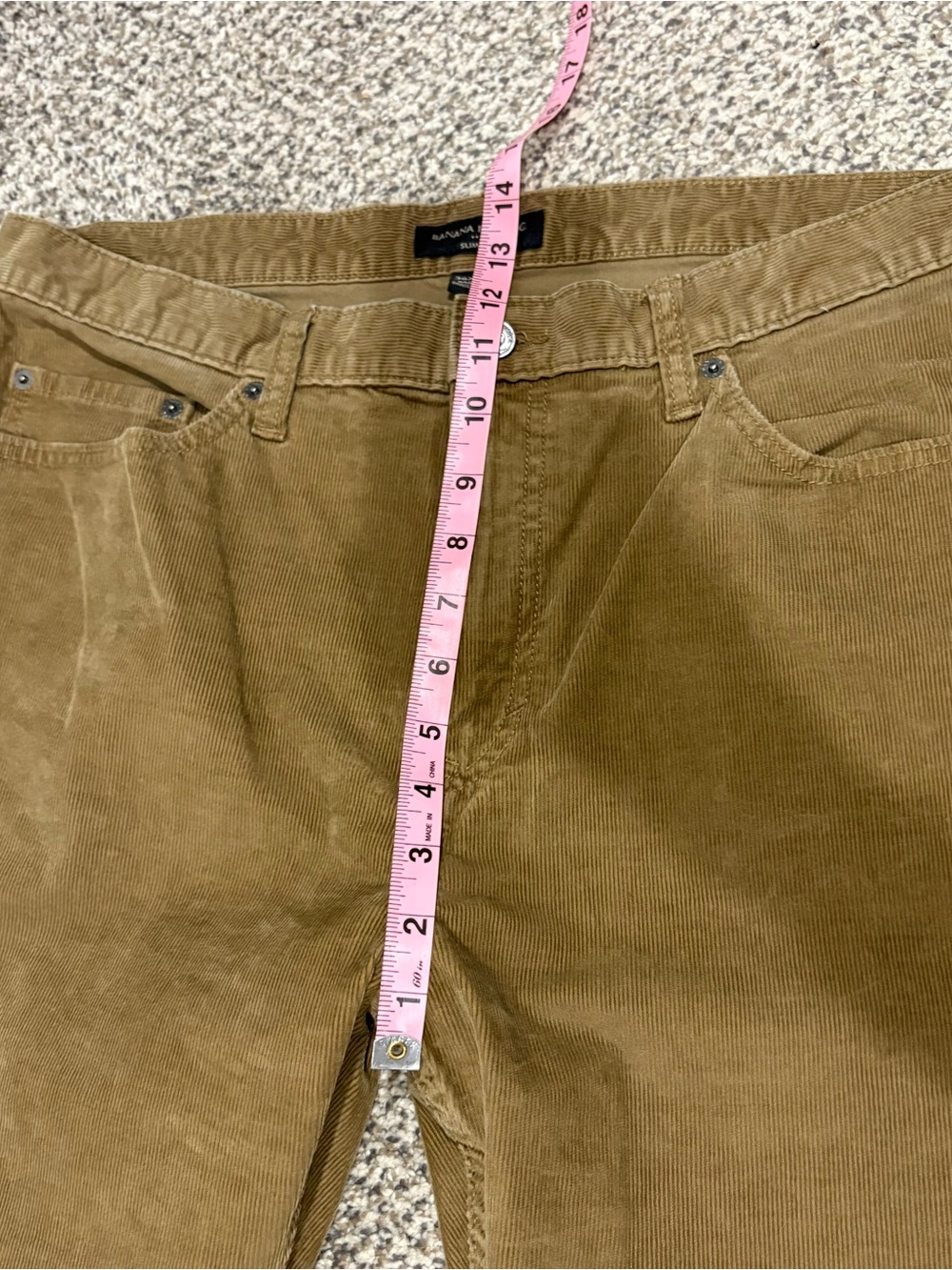Banana Republic Men's Corduroy Slim Fit Pants in Chestnut - Picture 5 of 8